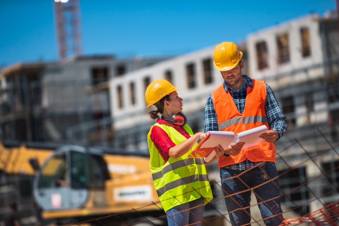 Project management on construction site