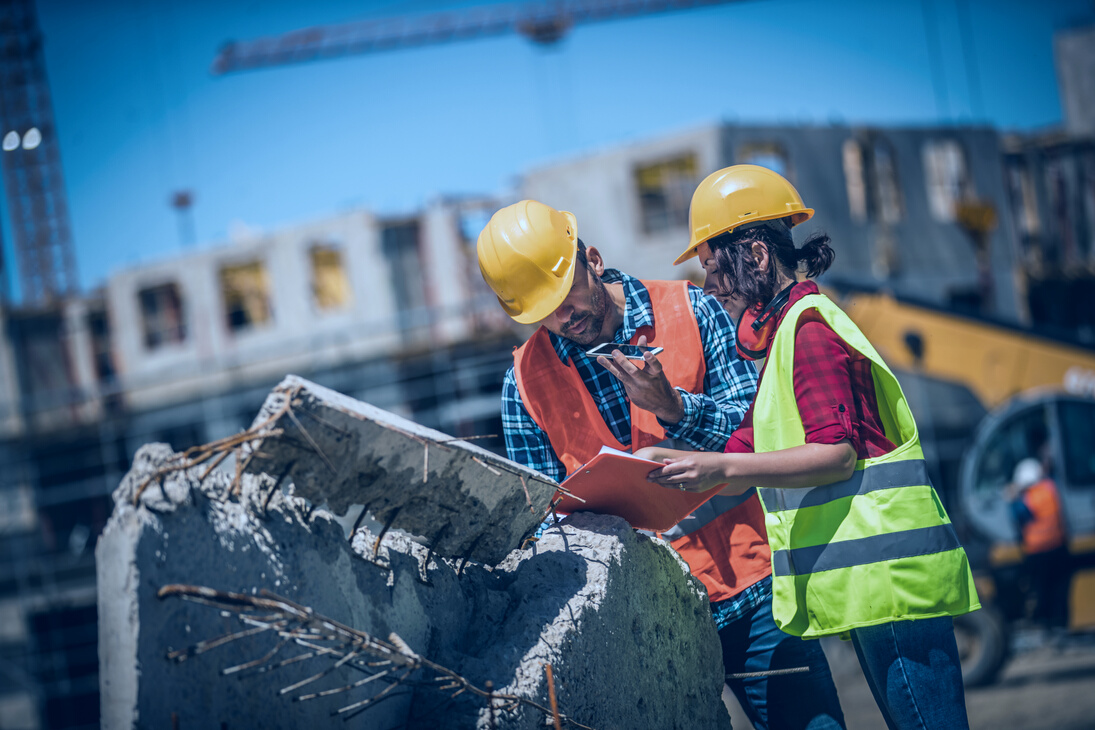 Waste management on construction site.